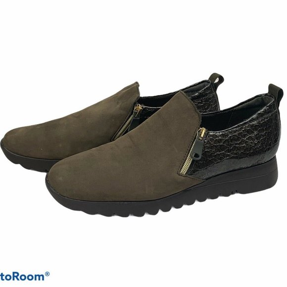 Munro Shoes "Kit" Women's Size 9 Brown Leather Zip Cushioned Comfort - Picture 3 of 8